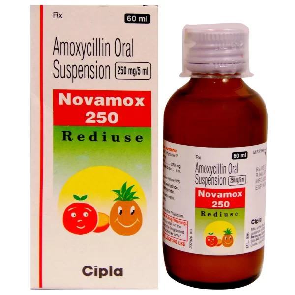 Novamox 250 Rediuse Oral Suspension 60 ml