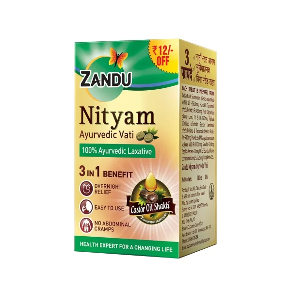 Zandu Nityam Ayurvedic Laxative, 30 Tablets